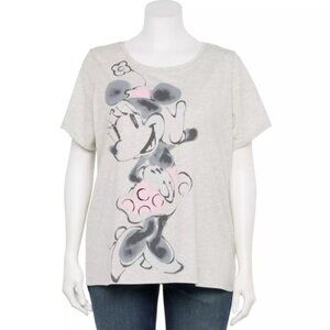 NWT! Disney Minnie Mouse Faded graphic Tee T Shirt Plus 1X